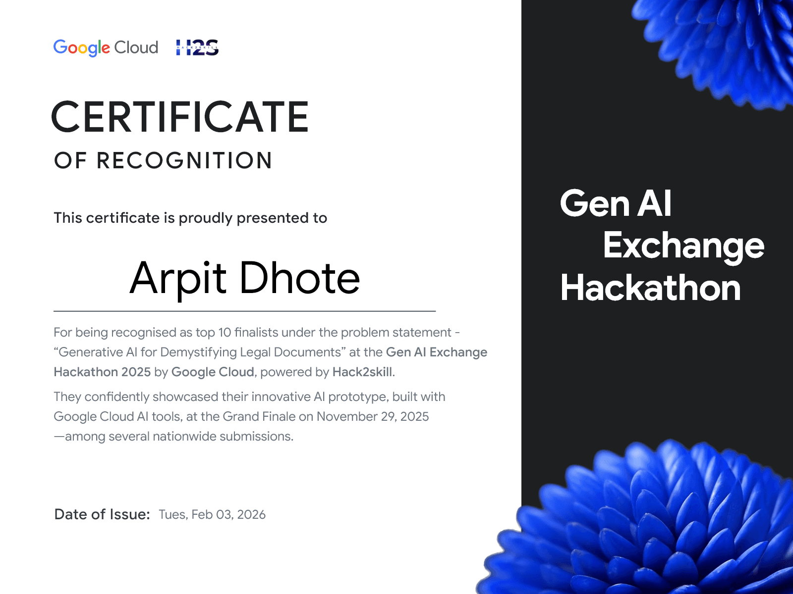 Google Cloud GenAI Exchange Hackathon 2025
